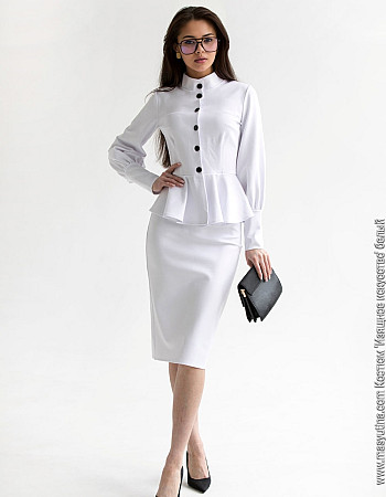 Костюм 'Изящное искусство' белый женский