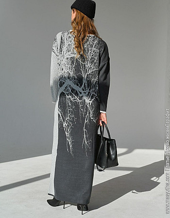 Платье 'Древо жизни' графит