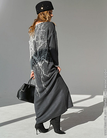 Платье 'Древо жизни' графит