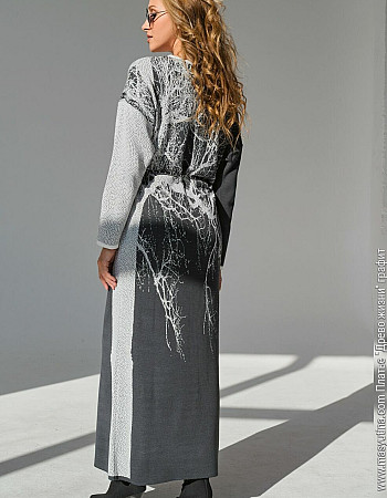 Платье 'Древо жизни' графит