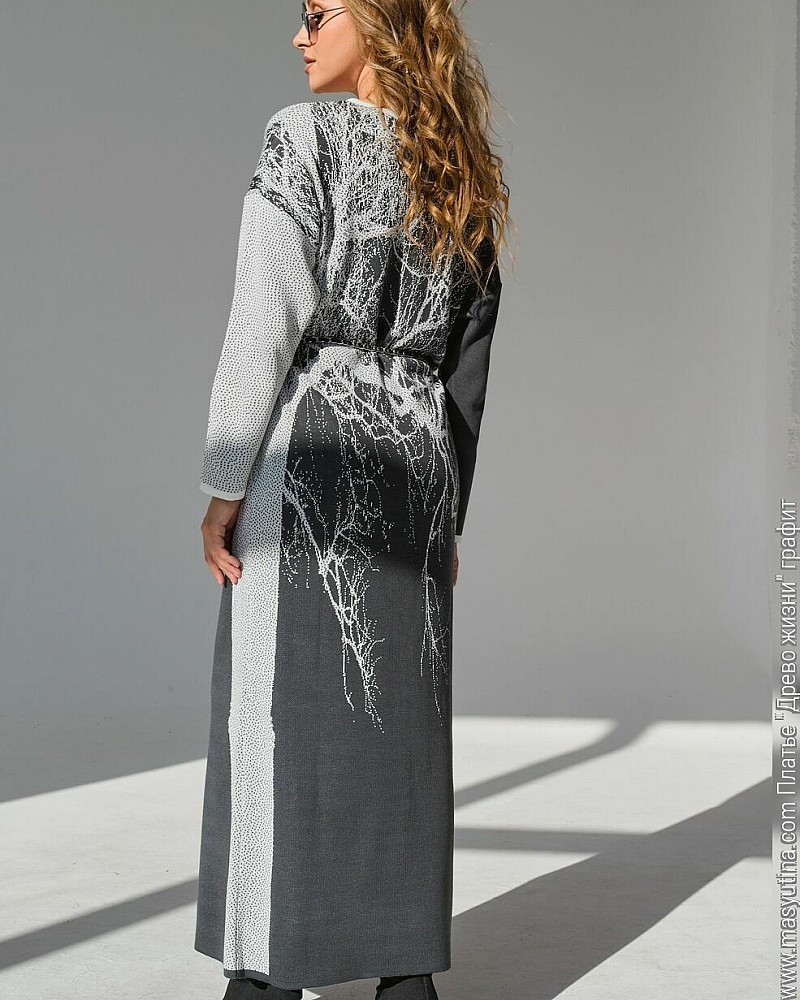 Платье 'Древо жизни' графит