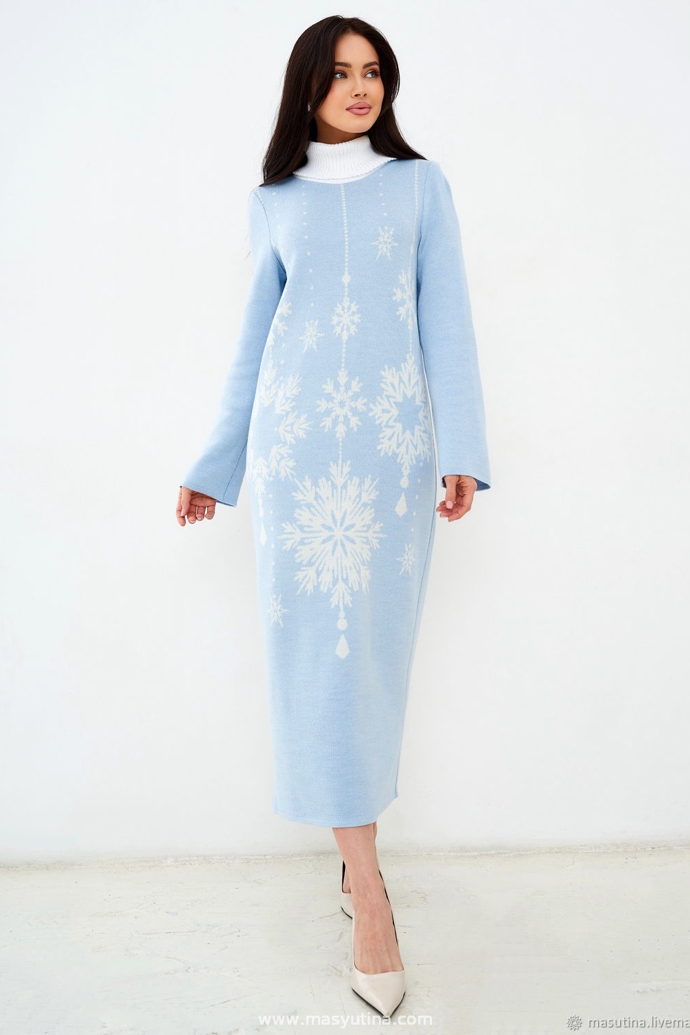 Платье "Снежана" голубое